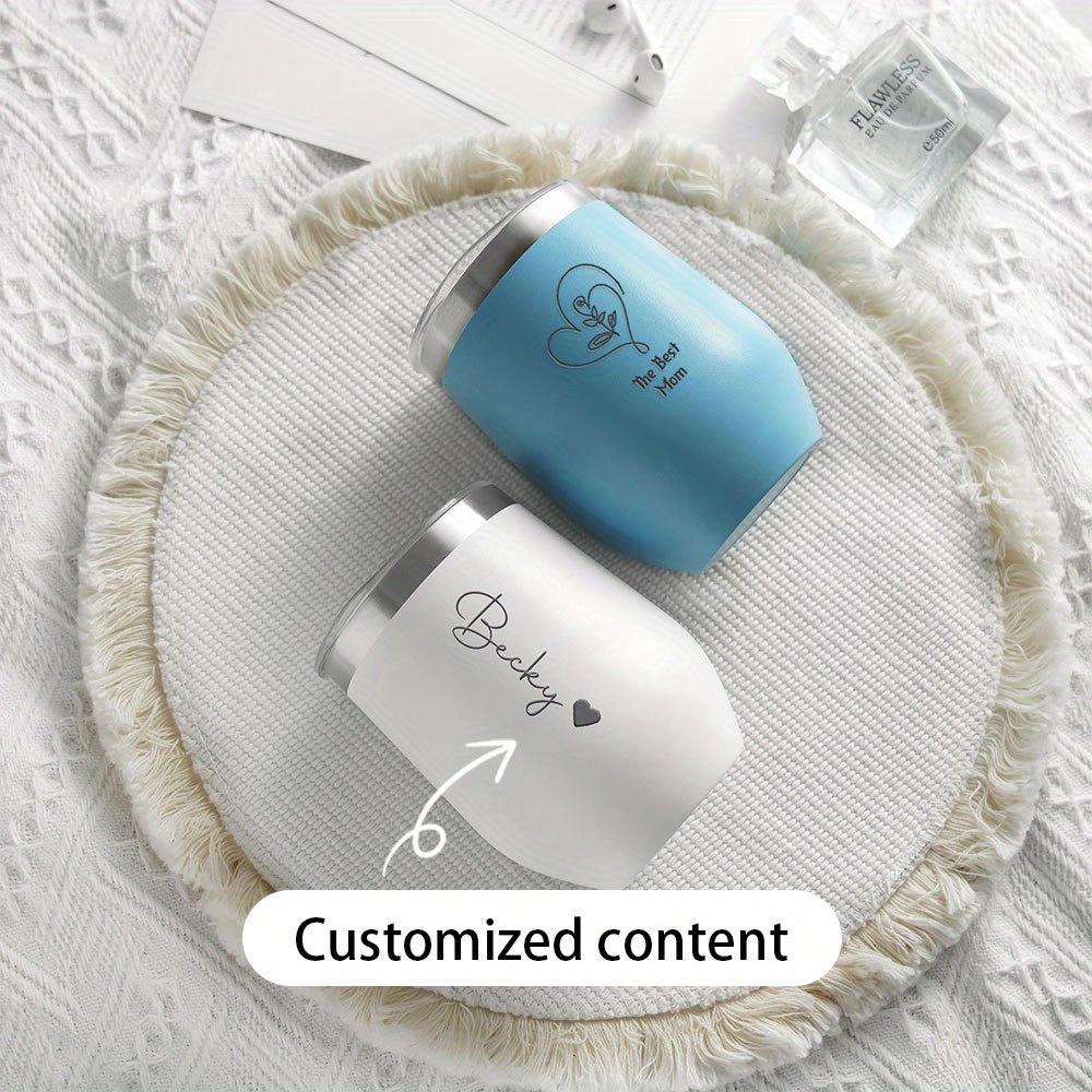 Portable Bottle Warmer - Custom Name Heart Stainless Steel Wine