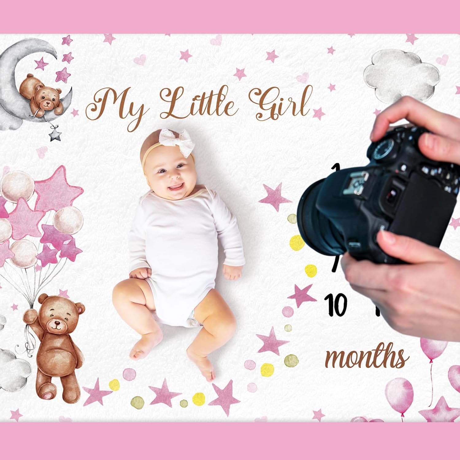 VIKAMA Monthly Baby Growth Mil - đánh giá và giá Baby Swaddle Blanket