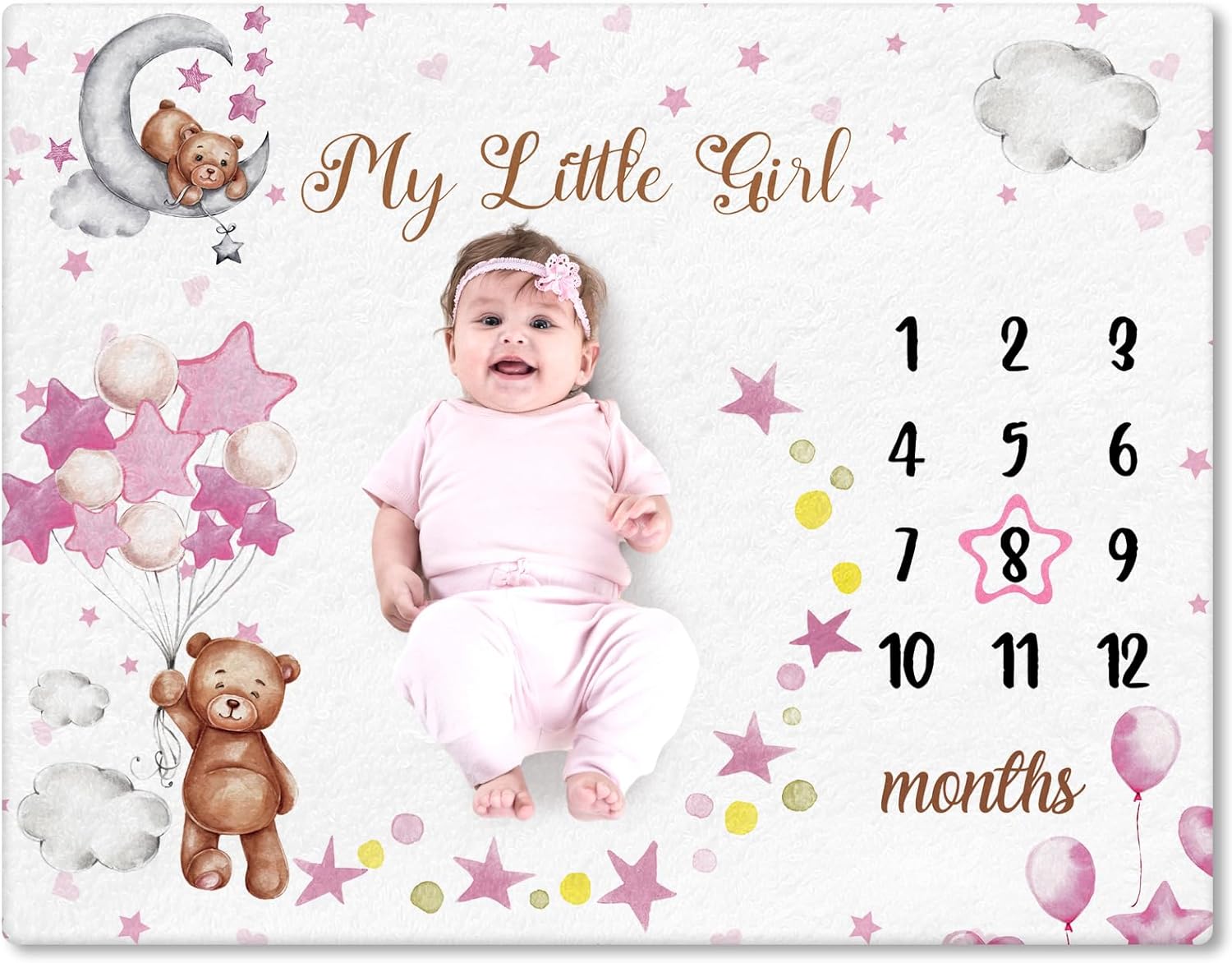VIKAMA Monthly Baby Growth Mil - đánh giá và giá Baby Swaddle Blanket