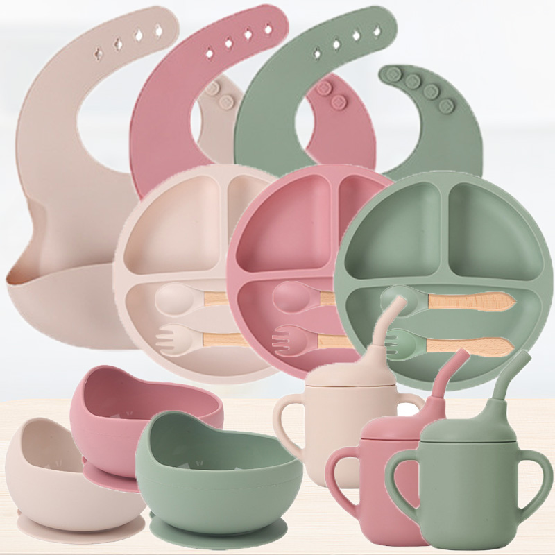 Children's silicone tableware  - đánh giá và giá Silicone Baby Bibs