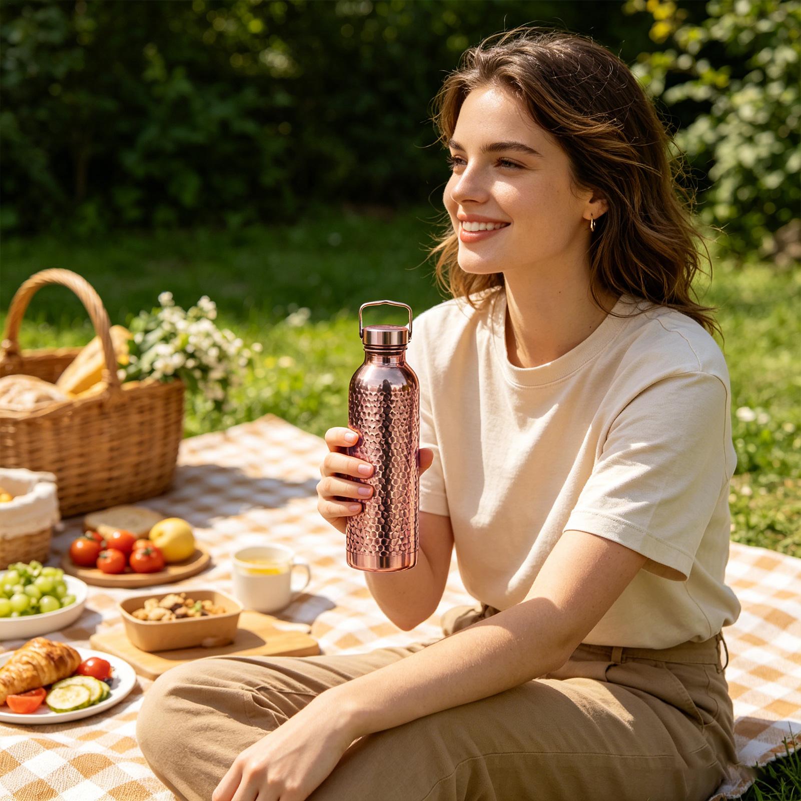 Pure Copper Water Bottle 800ml - đánh giá và giá Portable Bottle Warmer