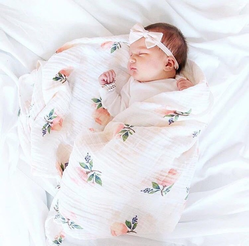 Rose 120x120cm 70% Bamboo 30%  - đánh giá và giá Baby Swaddle Blanket