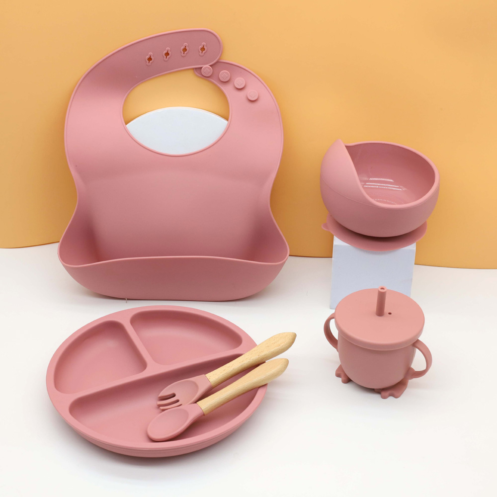Hot baby food tableware set bi - đánh giá và giá Silicone Baby Bibs