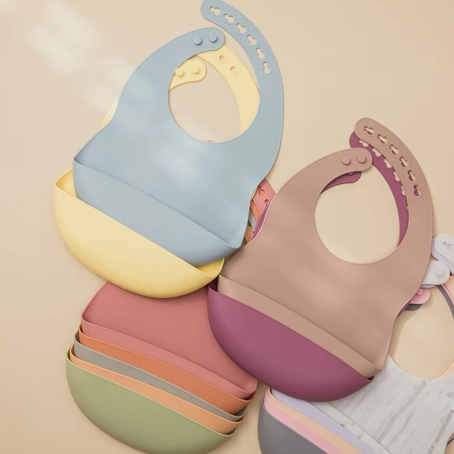 1pc Adjustable Baby Silicone B - đánh giá và giá Silicone Baby Bibs